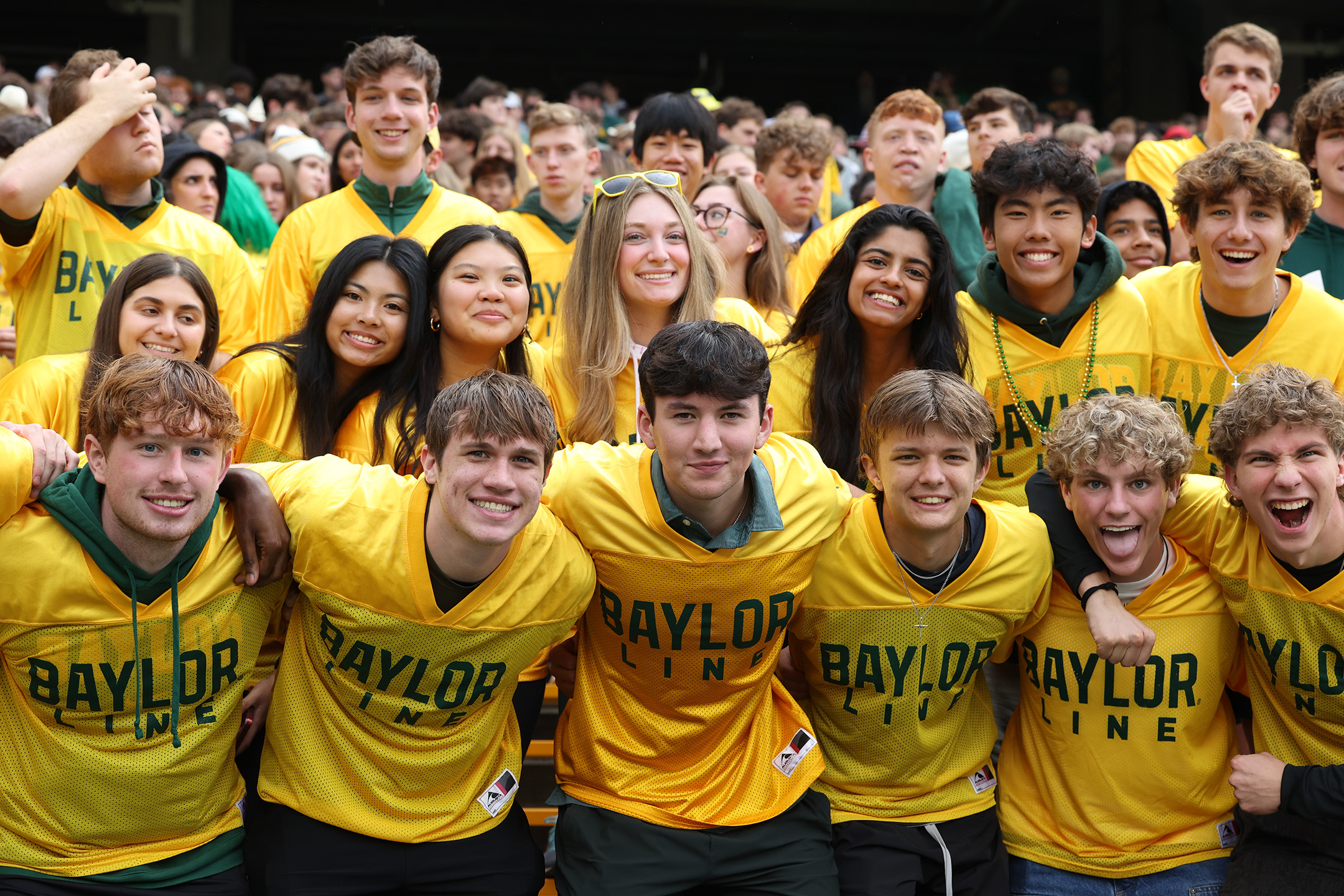 Students in The Baylor Line
