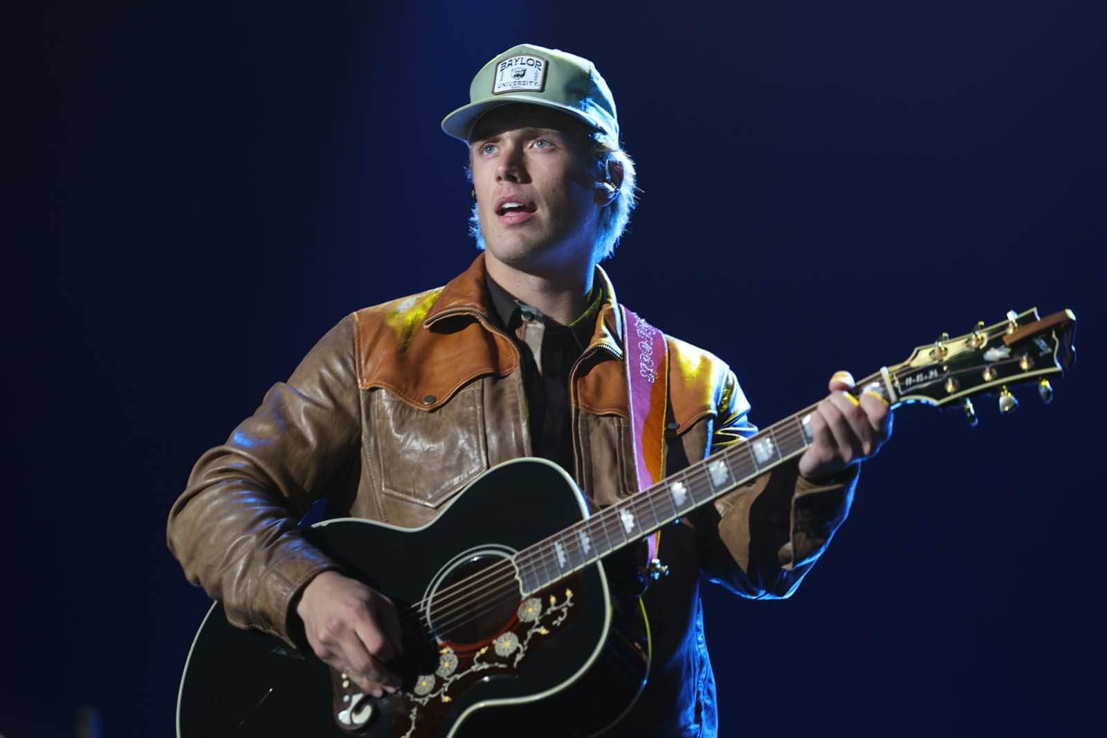 Hudson Westbrook performing at a concert at Baylor University